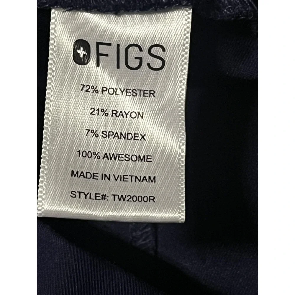 FIGS‎ Pants Womens Med Blue Technical Collection Cargo Scrub Drawstring Pockets